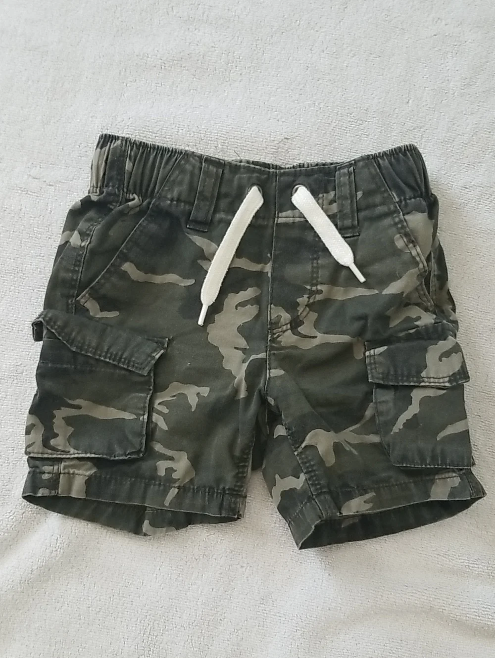Camo Cargo Kids Shorts with Drawstring